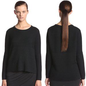 Helmut Lang Plush Wool Blend Knit Sweater Black Size Small